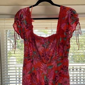 Free People Floral Boho Dress (Size S, Worn Once)